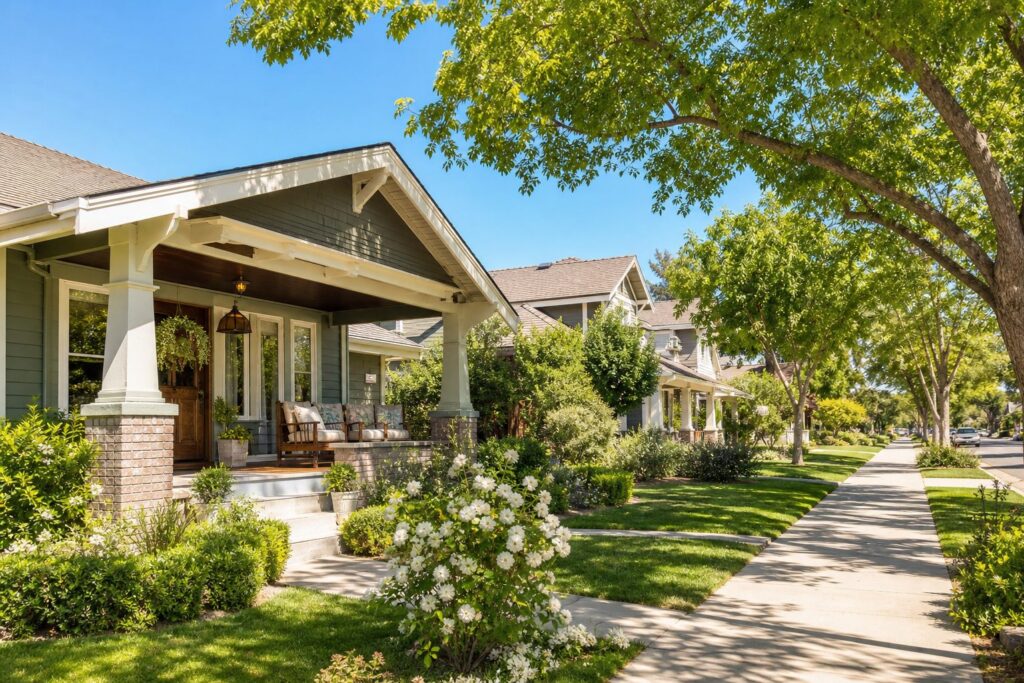 Arden neighborhood with well-kept homes and quiet residential streets